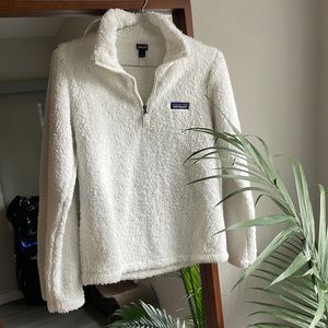 Patagonia Los Gatos 1/4 zip fleece white pullover women’s size small